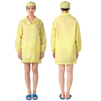 Anti Static Lightweight Electronic ESD Safe Clothing Anti Static Lab Coat For ESD Protected Areas