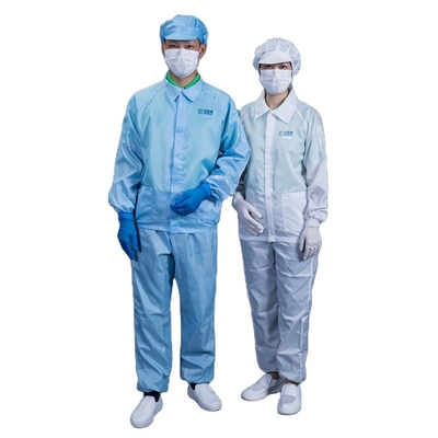 Jacket And Pants Breathable ESD Cleanroom Suit With Hood Anti-Static Clothes Suit With Hood